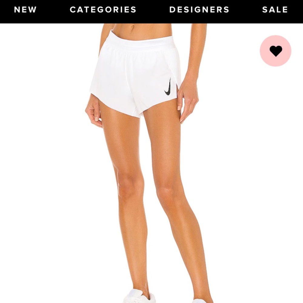 Nike Aeroswift white shorts in M